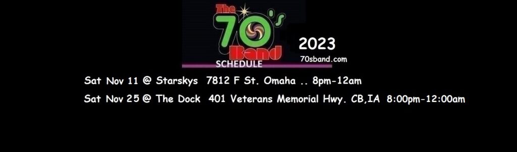 CALENDAR The 70s Band   70snov 1024x301 